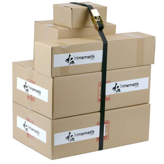 Lot de 4 sangles d'arrimage à cliquet de 2.5m x 25mm 800Kg, Couleur noir