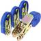 Confezione di 4 cinghie di fissaggio con cricchetto 4m x 25mm 800Kg, Colore blu