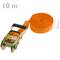 Pack of 2 Ratchet Lashing Straps 10m x 38mm 3000Kg, Color Orange