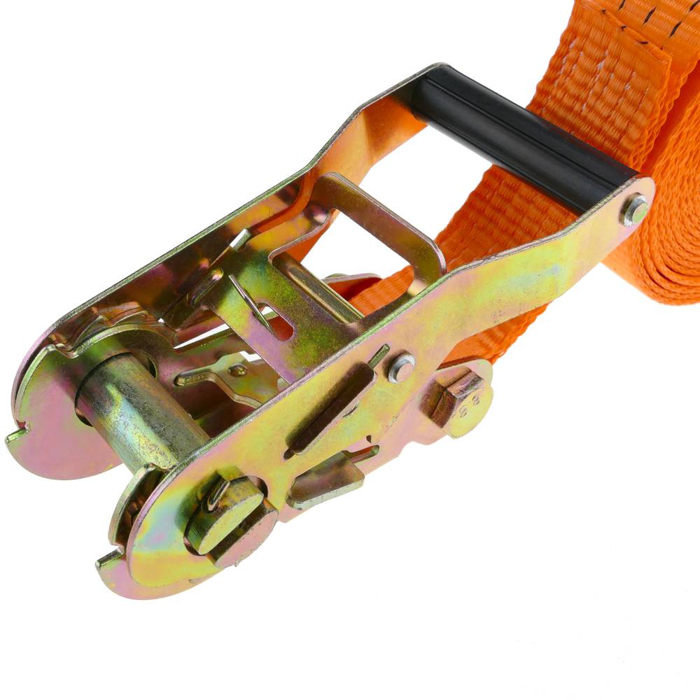 Pack de 2 Cinchas de amarre con trinquete de 10m x 38mm 3000Kg, Color  Naranja - Cablematic