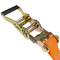 Pack of 2 Ratchet Lashing Straps 10m x 38mm 3000Kg, Color Orange