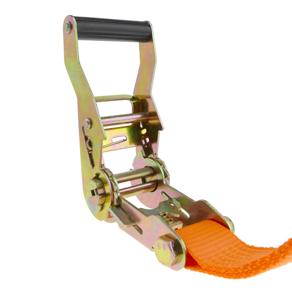 Pack of 2 Ratchet Lashing Straps 10m x 38mm 3000Kg, Color Orange