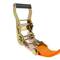 Pack of 2 Ratchet Lashing Straps 10m x 38mm 3000Kg, Color Orange