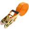 Pack of 2 Ratchet Lashing Straps 10m x 38mm 3000Kg, Color Orange
