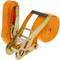 Lot de 2 sangles d'arrimage à cliquet 5m x 50mm 5000Kg, couleur orange