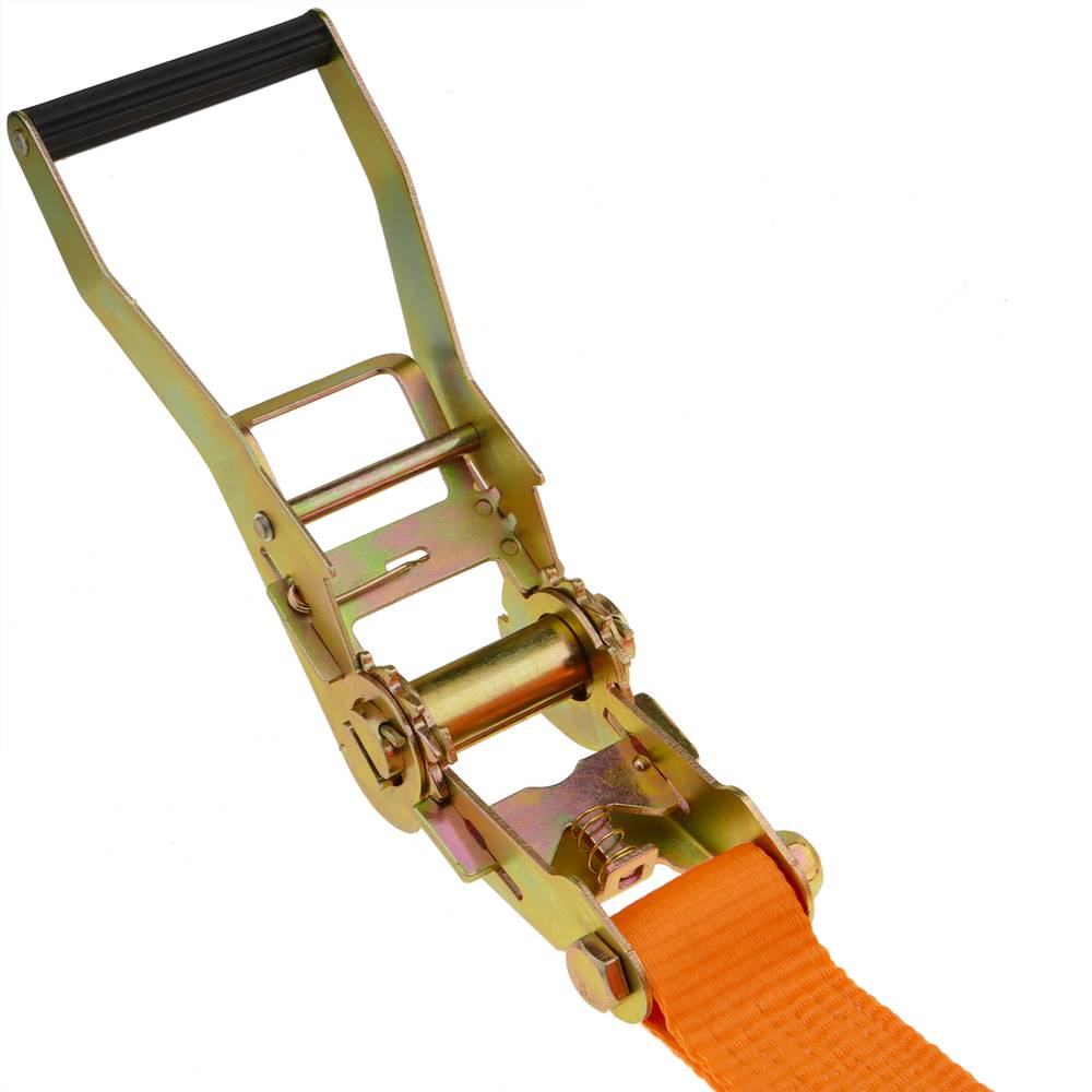 Correa de sujeción con trinquete 50 mm x 5 m 5000 kg naranja (pack 2)