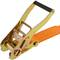 Pack of 2 Ratchet Lashing Straps with hook 8m x 50mm 5000Kg, Color Orange