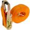 Pack of 2 Ratchet Lashing Straps with hook 8m x 50mm 5000Kg, Color Orange
