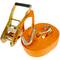 Pack of 2 Ratchet Lashing Straps with hook 8m x 50mm 5000Kg, Color Orange