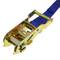 Pacote de 4 de tiras de amarrar com catraca e gancho 2.5m x 25mm 600Kg, Cor azul