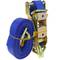 Pacote de 4 de tiras de amarrar com catraca e gancho 2.5m x 25mm 600Kg, Cor azul