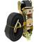Pack de 4 Cinchas de amarre con trinquete y gancho de 4m x 25mm 600 Kg, Color negro