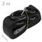 Pack of 2 Ratchet tie down straps with buckle and safety hook 2m x 38mm 550 Kg, Color black