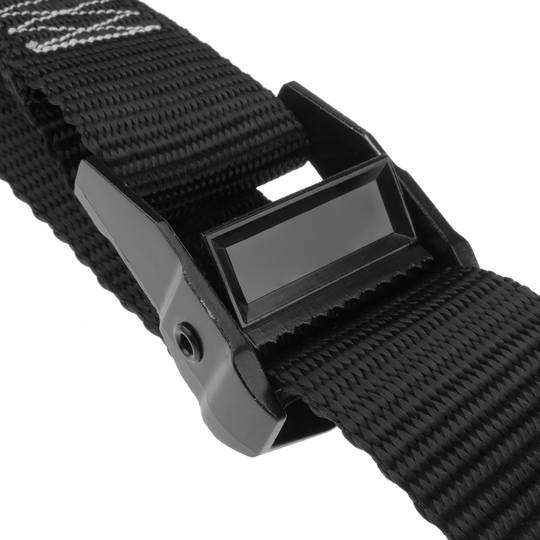 Pack of 2 Ratchet tie down straps with buckle and safety hook 2m x 38mm 550 Kg, Color black