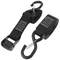 Pack of 2 Ratchet tie down straps with buckle and safety hook 2m x 38mm 550 Kg, Color black