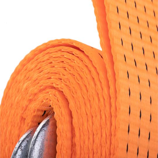 Cinghia di carico, Cinghie a cricchetto con gancio di sicurezza 4.5m x 50mm 5000Kg per sollevamento e traino, Colore arancione