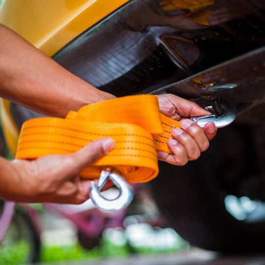 Spanngurte, Ratschengurte mit Sicherheitshaken 5m x 50mm 5000Kg zum Heben und Schleppen, Farbe orange