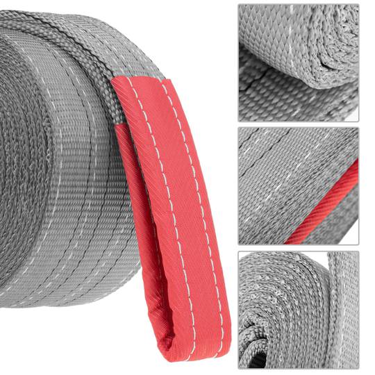 Correia de Carga, Correia Sling 5m x 120mm 4000Kg para Elevação e Gruas, Cor cinzenta