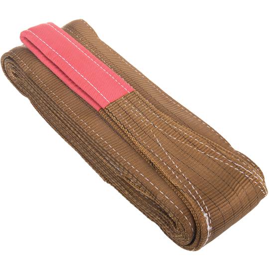 Élingue en sangle, Sangle de chargement 5 m x 180 mm 6000 Kg pour levage et grues, Couleur brune