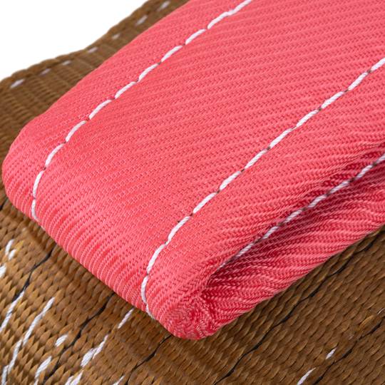 Élingue en sangle, Sangle de chargement 5 m x 180 mm 6000 Kg pour levage et grues, Couleur brune