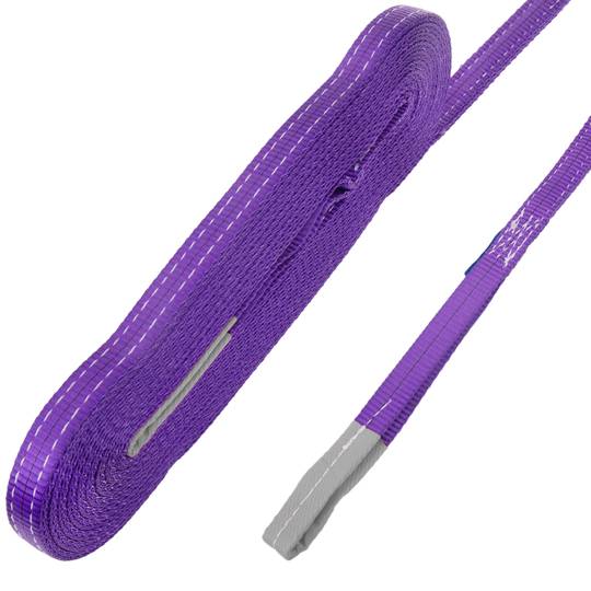 Corretja de càrrega, Eslinga de carga de 10m x 30mm 1000Kg per izaje i remolc, Color Lila
