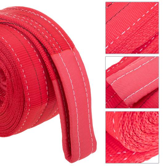 Webbing Sling, hijsband 10m x 150mm 5000Kg voor hijsen en kranen, Rode kleur