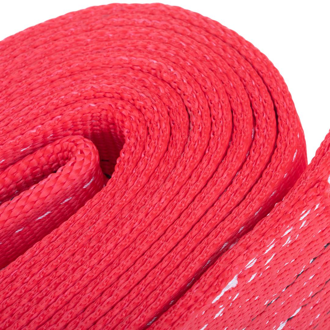 Webbing Sling, hijsband 10m x 150mm 5000Kg voor hijsen en kranen, Rode kleur