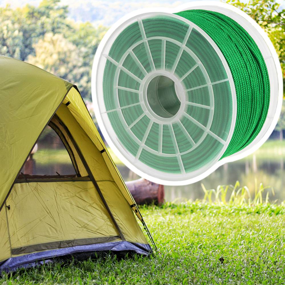 Corda trançada PP multifilamentos 100 m x 3 mm verde