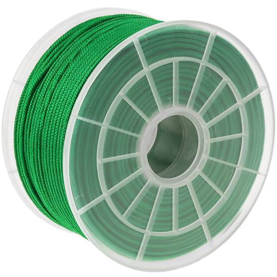 Corda trançada PP multifilamentos 100 m x 3 mm verde