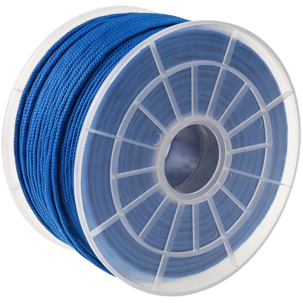Cuerda trenzada multifilamento PP 100 m x 3 mm azul