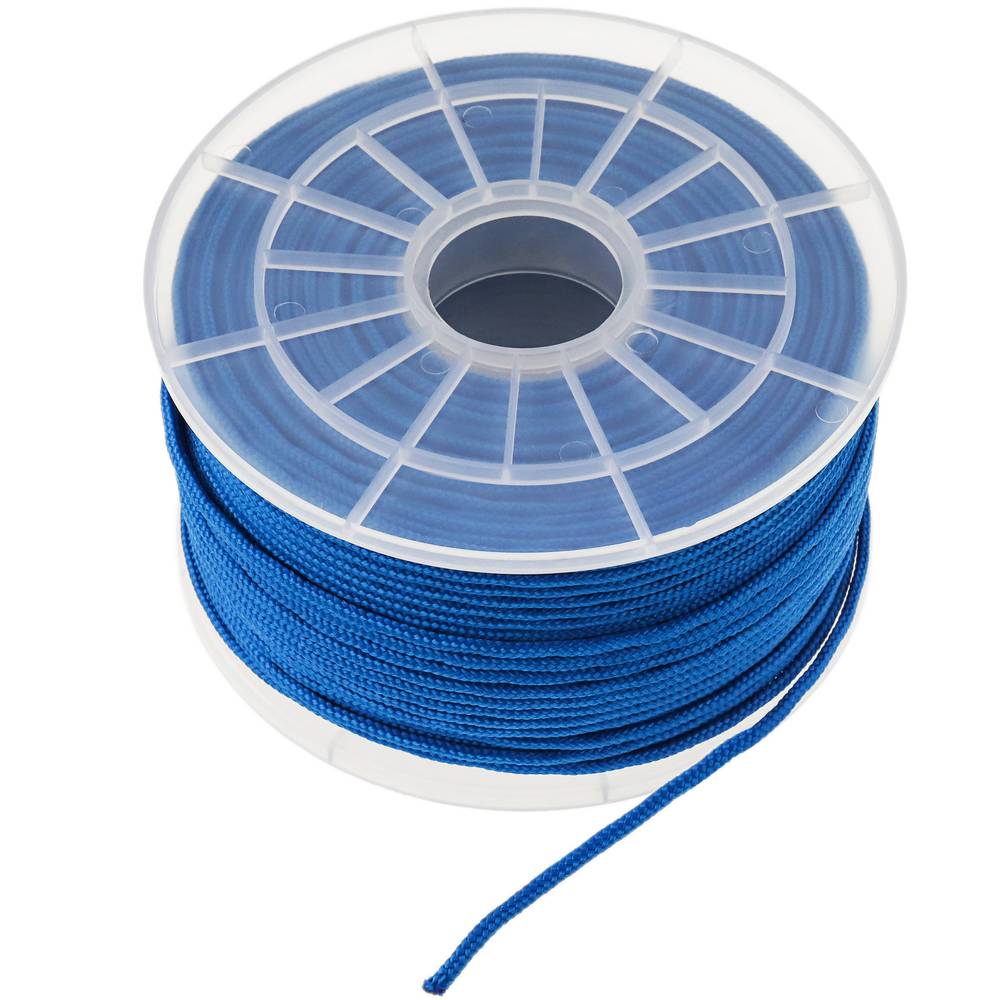 Corda intrecciata filamenti multipli in PP 100 m x 3 mm blu - Cablematic