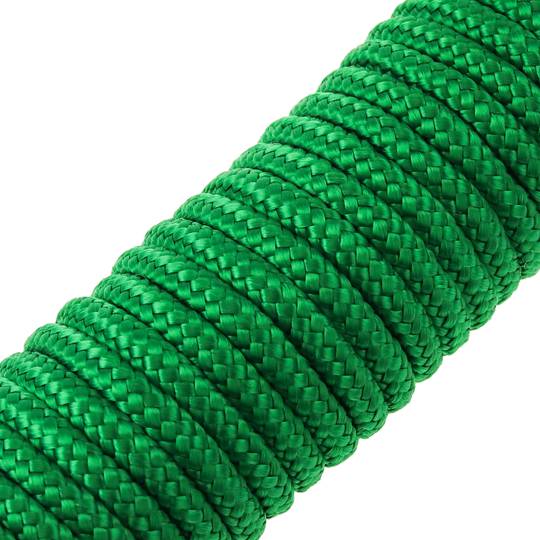 Multifilament PP braided rope 10 m x 6 mm green - Cablematic