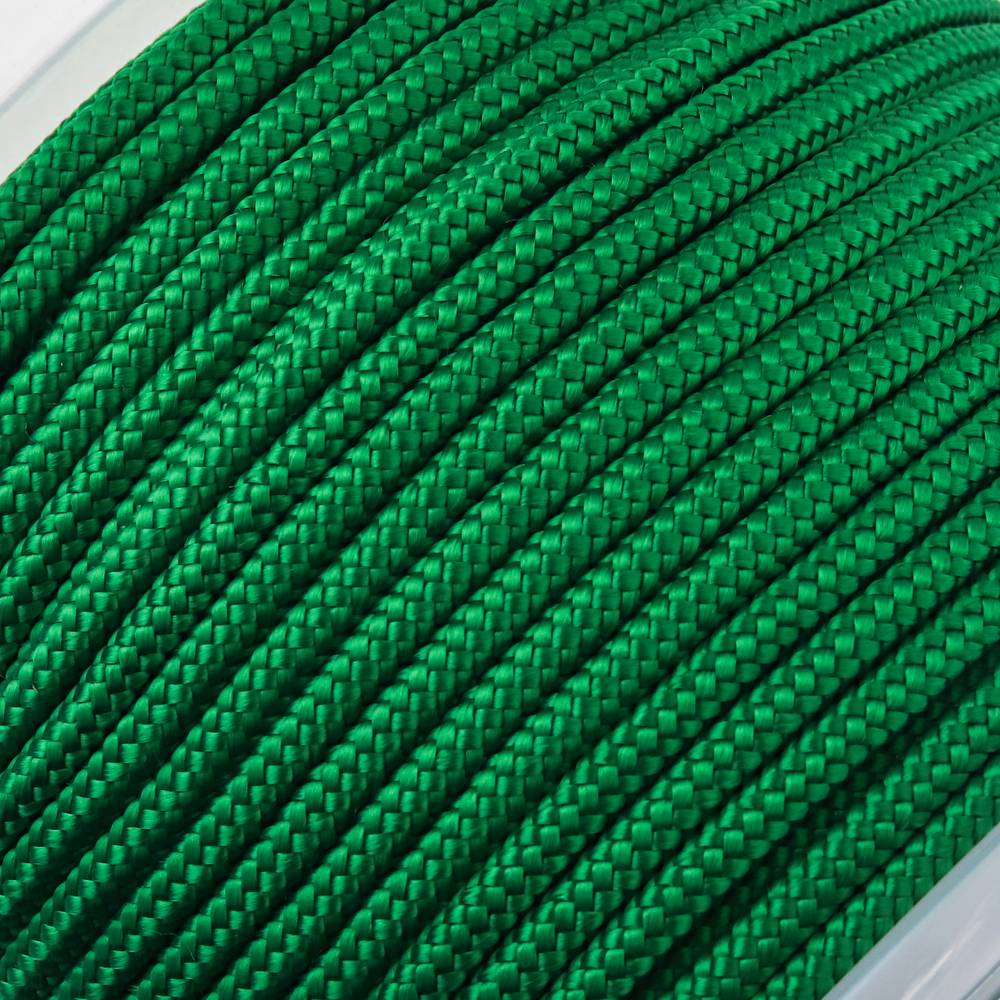 Multifilament PP braided rope 100 m x 6 mm green