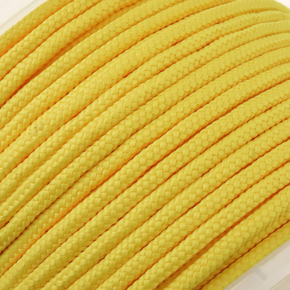 Corda intrecciata filamenti multipli in PP 100 m x 6 mm giallo