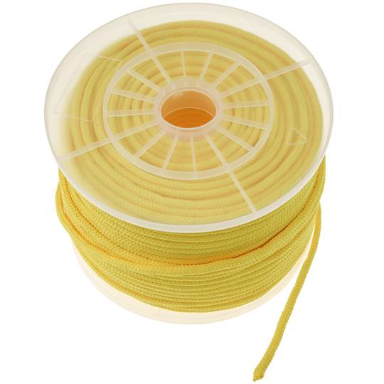 Corda intrecciata filamenti multipli in PP 100 m x 6 mm giallo