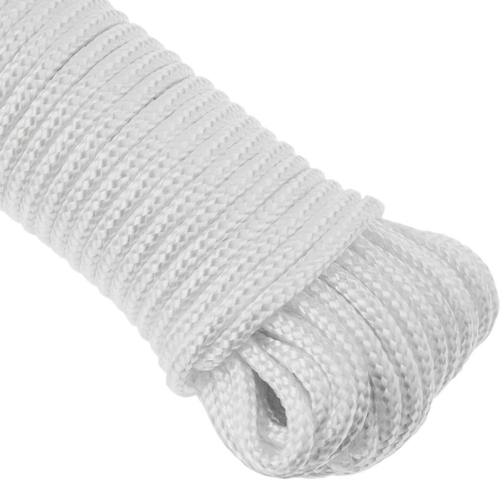Cuerda trenzada de poliéster 20 m x 3 mm blanca