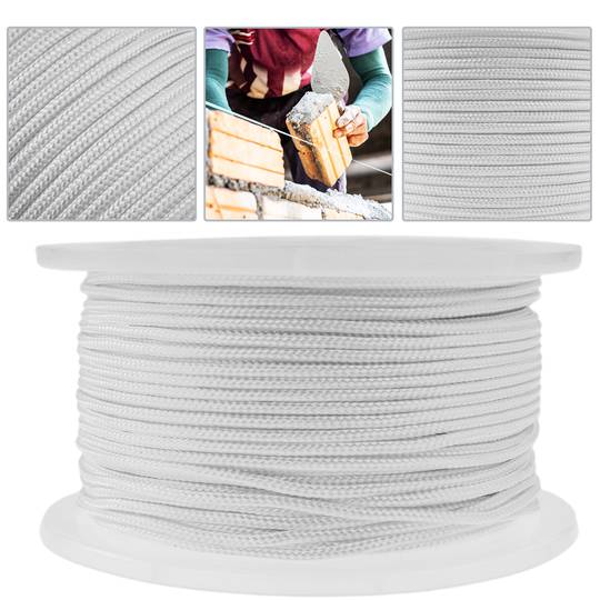 Corde en polyester tressée 100 m x 3 mm blanche