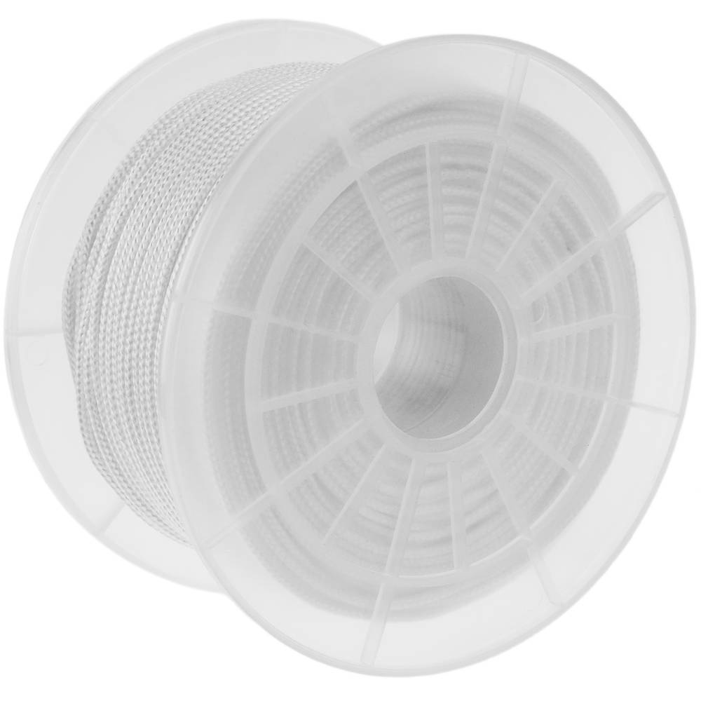 Cuerda trenzada de poliéster 100 m x 3 mm blanca