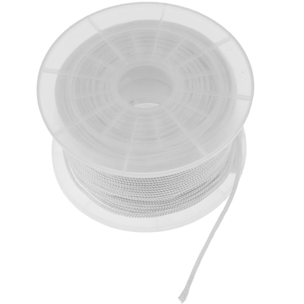 Cuerda trenzada de poliéster 100 m x 3 mm blanca