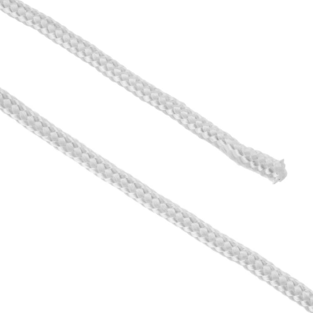 Cuerda trenzada de poliéster 10 m x 6 mm blanca