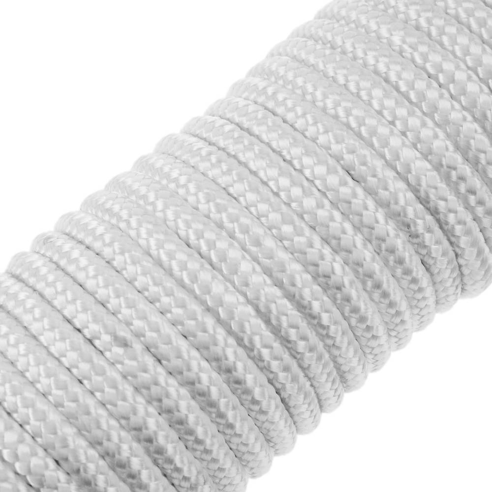 3/16(#6) 600 ft Braided Polyester Rope - White - Wallace Cordage