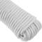 Gevlochten polyester touw 20 m x 6 mm wit