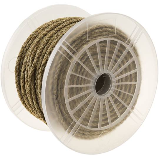 Corda di sisal intrecciata 3 fili 100 m x 6 mm naturale