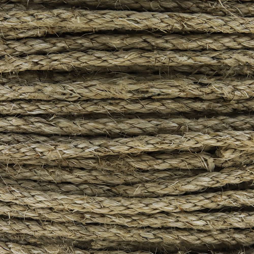 Corde torsadée en sisal 3 torons 100 m x 6 mm naturel - Cablematic