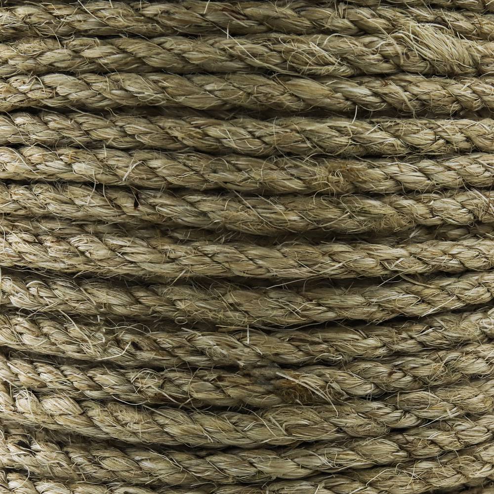 Corde torsadée en sisal 3 torons 100 m x 10 mm naturel - Cablematic