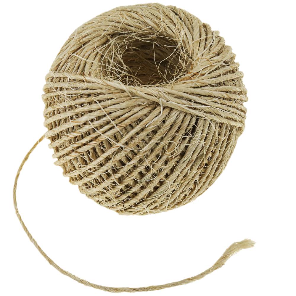 Fio de sisal 1 fio 60 m x 2 mm natural