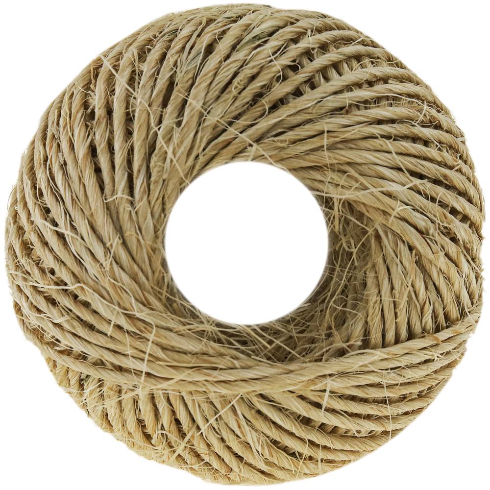 Fio de sisal 1 fio 60 m x 2 mm natural