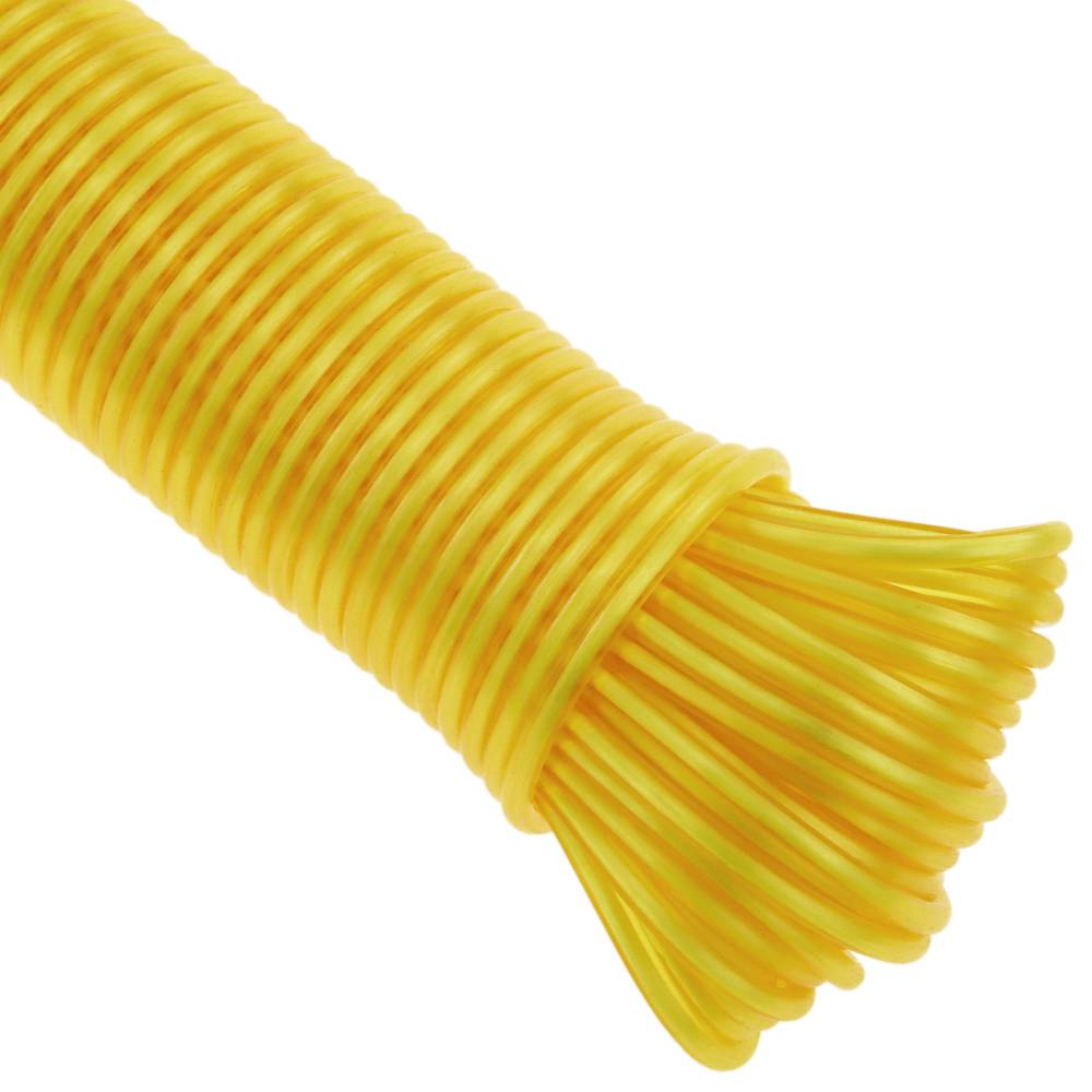 Clothesline rope PVC with polypropylene core 30 m x 3 mm yellow - Cablematic