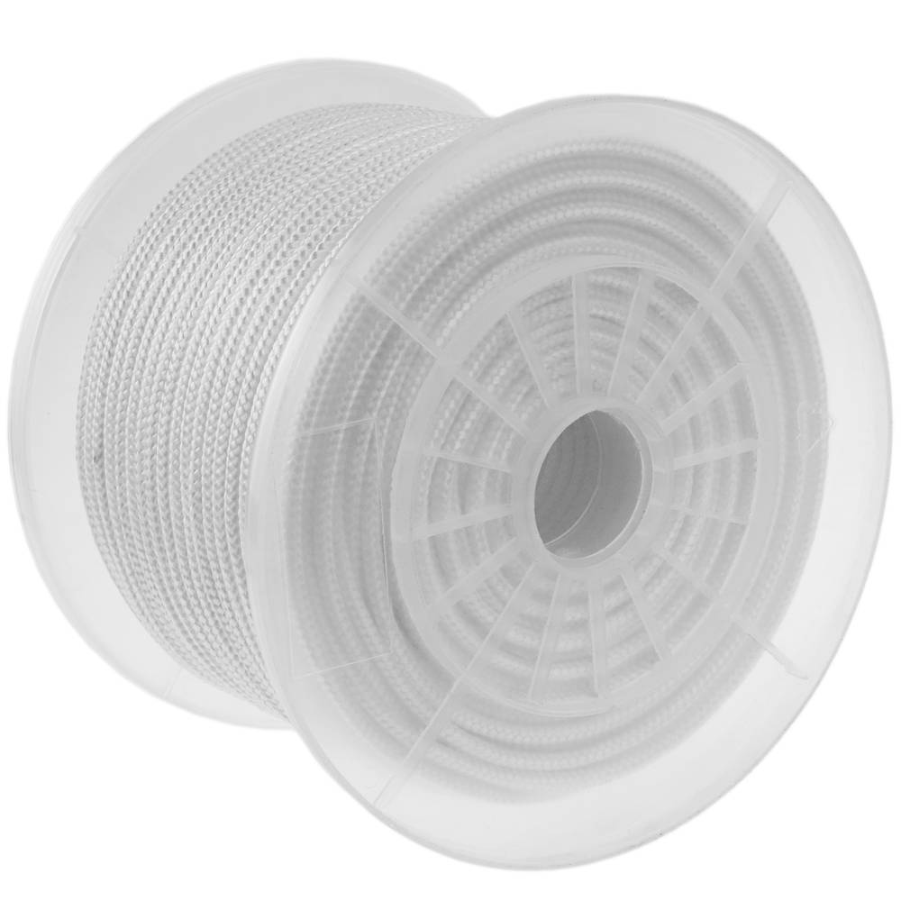 Nylon braided rope 100 m x 6 mm white - Cablematic