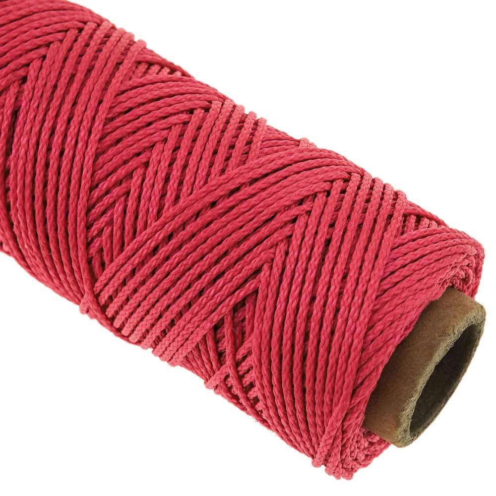 Nylon braided twine 50 m x 2 mm pink - Cablematic